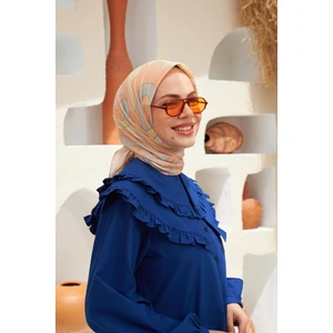 Yeni Twist Desen Pamuk Viskon Eşarp Somon 1133-12