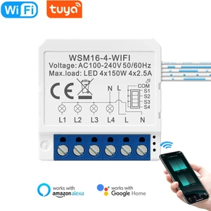 Tuyam Smart Tuya Destekli 2 Kanallı Işık Anahtarı Uzaktan Kontrol