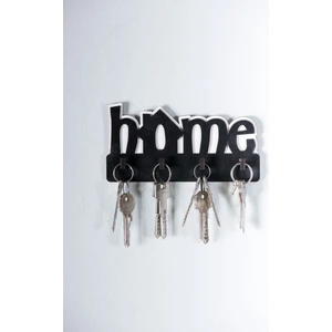 Anahtar Askılığı Home Yazılı Ahşap Duvar Dekoru Anahtar Askısı