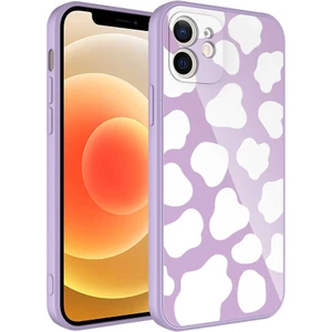 Iphone 11 Kılıf Mor Inek  Baskılı Silikon Kapak Kılıf