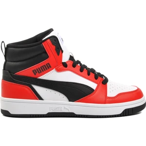 392326 Rebound V6 Beyaz-Siyah-Kırmızı Unisex Hi Sneaker