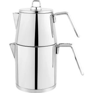 Napoli Çelik Çaydanlık Takımı (Büyük Boy) 4 Parça-Inox