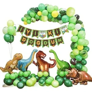 50 Adet Balonlu Dinazor Lüks Doğum Günü Parti Seti Süsü