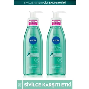 Derma Skin Sivilceli Hassas Ciltler Cilt Bakım Temizleyici Jel 150ML X2