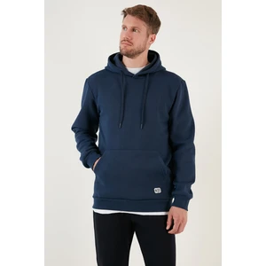 Slim Fit Kapüşonlu Kanguru Cepli İçi Tüylü Yumuşak Şardonlu Sweat Erkek SWEAT 5905281