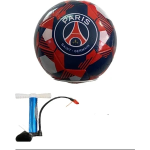 HLL Teknoloji Parıs Saınt Germaın 4 Astarlı 400 Gram Futbol Topu No:5 Her Türlü Saha ve Zemine Uygun+ HAVA POMPASI