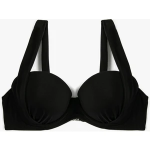 Push Up Bikini Üstü Kalın Askılı Drapeli