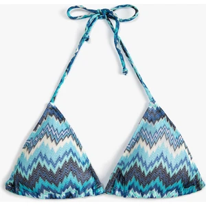 Üçgen Bikini Üstü Kaplı Boyundan Bağlamalı