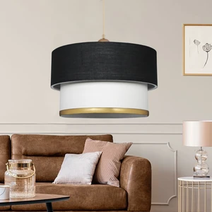 Venüs Siyah Kumaş Pasta Gold Detaylı Sarkıt Avize