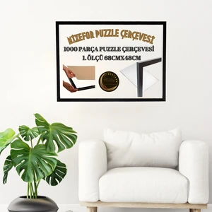 Puzzle Çerçevesi 1000 Parça Ölçü 68CM X48CM  Ön Yüzey Kırılmaz Antireflektif- Arka Yüzey Mdf