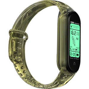 Renk Değiştirilen Saat Bandı Ayarlanabilir Tpu Bilek Kayışı Xiaomi Mi Band 5/6/7 Için - Kireç (Yurt Dışından)
