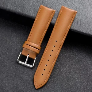 Huawei Için Fit Mini/talkband B3/talkband B6 Buzağı Deri Saat Band Bilek Strap 16MM Tokalı - Açık Kahverengi (Yurt Dışından)