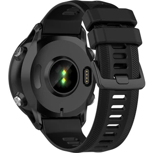 Garmin Forerunner 955 / Forerunner 935 / Descent G1 22MM Twıll Tasarım Silikon Saat Band Siyah Toka Kayışı - Siyah (Yurt Dışından)