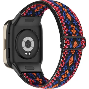 Xiaomi Redmi Için Watch 3 / Mi Watch Lite 3 Saat Kayışı Elastik Naylon Ayarlanabilir Akıllı Saat Bandı - Orange Pink (Yurt Dışından)