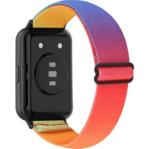 Huawei Watch Fit 2 Akıllı Saat Bandı Yedek Etnik Stil Nefes Alabilir Örgülü Naylon Bilek Kayışı - Gökkuşağı Rengi (Yurt Dışından)