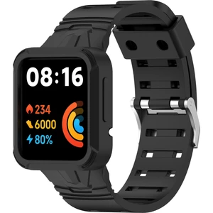Xiaomi Redmi Için 2 Lite/mi Watch Lite2/lite1 Universal Silikon Watchme Bandı Bilek Strap Sports Watch Backle - Siyah (Yurt Dışından)