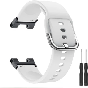 Huami Amazfit T-Rex / T-Rex Pro / Ares Için Evrensel 22MM Saat Bandı Silikon Saat Kayışı Yedek Saat Bandı Kare Tokalı-Beyaz (Yurt Dışından)