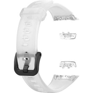 Huawei Band 6 / Honor Band 6 Için Şeffaf Su Geçirmez Tpu Yedek Kayış Saat Bantları - Şeffaf Beyaz (Yurt Dışından)