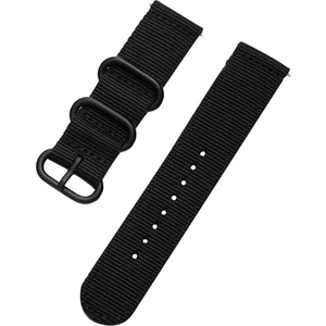 20MM Naylon Watch Band Kayışı Samsung Galaxy Watch4 Için 20MM Klasik 46MM 42MM/WATCH4 44MM 40MM/WATCH Active 2/huawei Watch 42MM - Siyah (Yurt Dışından)