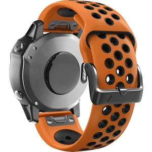 Garmin Tactix Için Delta / Enduro / Fenix ​​7x Silikon Silikon Saat Band Çift Renk Bilek Kayışı - Turuncu / Siyah (Yurt Dışından)