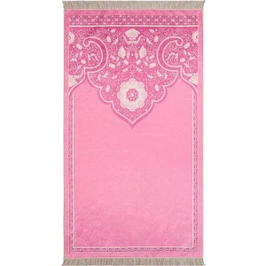 Pembe Kadife Halı Seccade