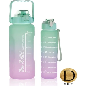 - The Bottle Motivasyonel 2li Pipetli Stickerli Su Matarası Su Şişesi Suluk 2LT+900ML Yavrulu Tritan Su Şişesi Suluk Motivasyon Set