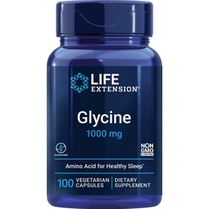 Life Extension Glycine 1000 mg Promotes Relaxation Healthy Sleep Glucose Fructose Metabolism  100 Kapsul