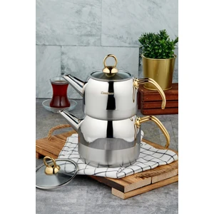 Tuana Mini Çelik Çaydanlık Gold