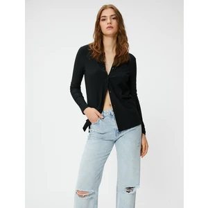 Dokulu Gömlek Uzun Kollu