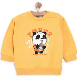 HelloBaby Basic Panda Desenli Bebek Sweatshirt Erkek Bebek