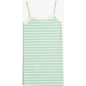 Bodycon Elbise Slim İnce Askılı Ribanalı