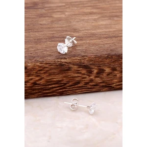 Tek Taş 5 Mm Gümüş Küpe 1788