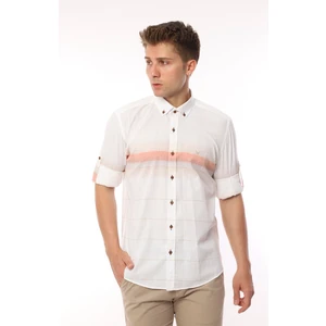 Slim Fit Uzun Kol Panolu Keten Hediye Kutulu Kolay Ütülenebilir Erkek Gömlek(A.34) - Bej