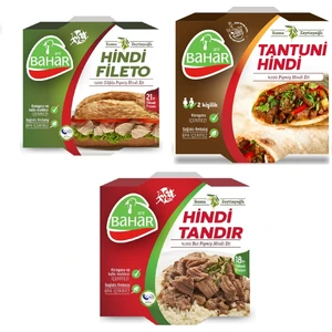 Bahar Hindi 3’lü Hindi Konserve Seti - Tandır, Fileto, Tantuni Hindi Konserve