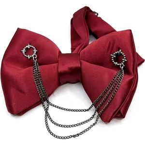 Bordo Zincirli Damatlık Papyon P1041