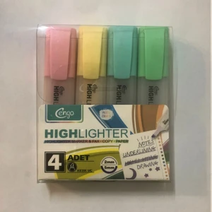 Pastel Renk Fosforlu Işaretleme Kalemi 4 Lü Set
