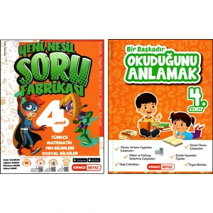 Kırmızı Beyaz Yayınlar 4.Sınıf  Soru Fabrikası+Bir Başkadır Okuduğunu Anlamak 2 Kitap