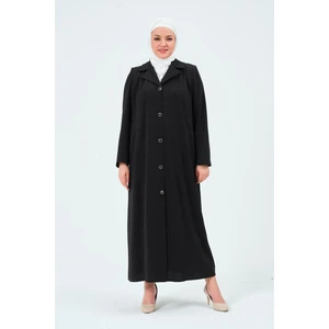 Glr & Gym Eftalya Büyük Beden Anne Tesettür Kadın Keten Pardesü
