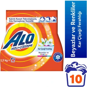 1;5 Kg Kar Çiçeği Ferahlğı Beyazlar ve Renkliler Hızlı Çözülme  Toz Deterjan