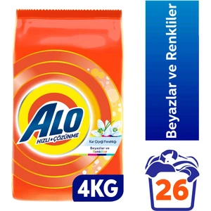 4 Kg Kar Çiçeği Ferahlğı Beyazlar ve Renkliler Hızlı Çözülme  Toz Deterjan