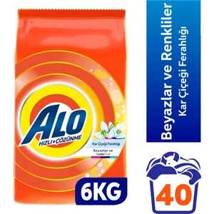 6 Kg Kar Çiçeği Ferahlğı Beyazlar ve Renkliler Hızlı Çözülme  Toz Deterjan