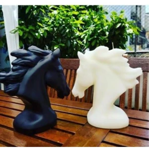 Ersu Store  2 Adet Kokulu Dekoratif At Figürü Büst Mum