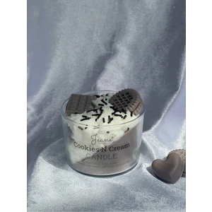Jeane Home Decor Cookies N Cream Dekoratif Soya Mum 250 g Çikolata Vanilya Kokulu Aromaterapi