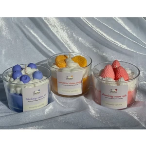 Jeane Home Decor Jeane Candles Üçlü Best Friends Hediyelik Soya Mum Vanilya Kokulu Çilek Mandalina Yabanmersini