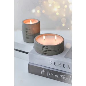 Ersu Store Gri Füme Beton Saksıda Okyanus Kokulu 2'li Soya Mum Seti – Dekoratif ve Şık Ev Aksesuarı