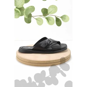 Siyah Leather Kadın Terlik K04359022003