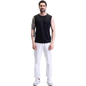 Ghassy Co. Erkek Nem Emici Hızlı Kuruma Atletik Teknik Performans Sporcu Sıfır Kol T-Shirt Gym 108