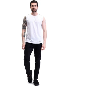 Ghassy Co. Erkek Nem Emici Hızlı Kuruma Atletik Teknik Performans Sporcu Sıfır Kol T-Shirt Gym 108