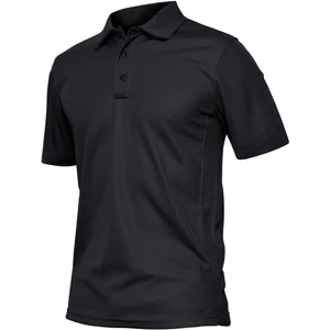 Ghassy Co. Erkek Taktik Polo Yaka Gömlek Hızlı Kuruma Nem Emici Performans Pique Jersey Golf T-Shirt