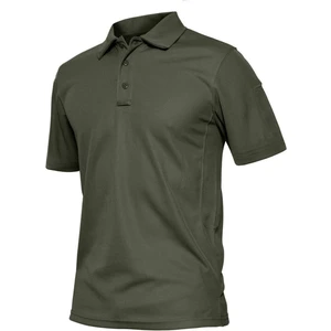 Ghassy Co. Erkek Taktik Polo Yaka Gömlek Hızlı Kuruma Nem Emici Performans Pique Jersey Golf T-Shirt
